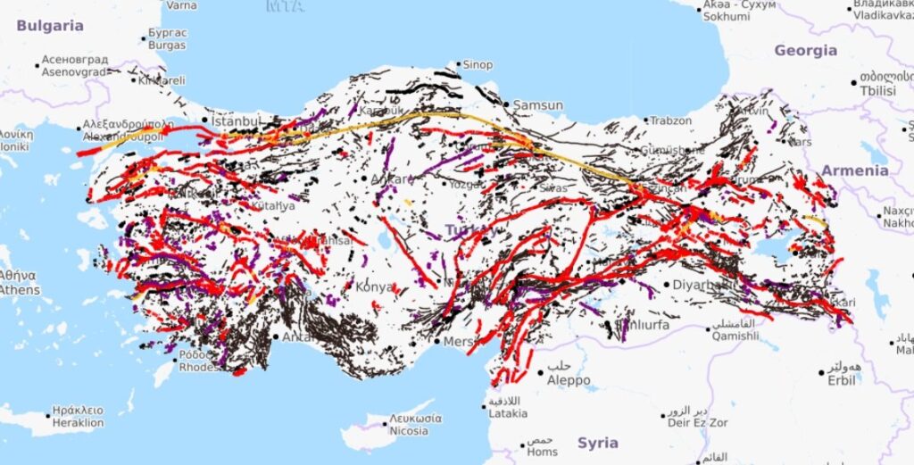 yeni fay haritası